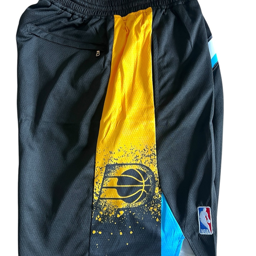 Just Don Black and Yellow Athletic Shorts